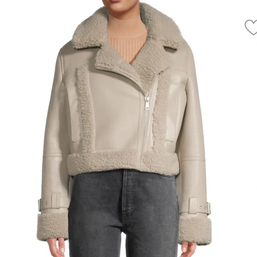 Apparis Jay Faux Leather & Faux Shearling Moto Jacket - Picture 5 of 8